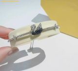  Vòng Tay, Lắc Tay Swarovski Swan bracelet Swan, Black, Rhodium plated 5614119 