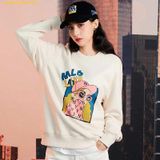  Áo Sweater MLB Long Sleeve T-shirt PQJ 3AMTL0224-50CRS LIKE Cartoon Overfit Trắng 