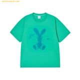  Áo Phông ADLV Solo Rabbit Alien Short Sleeve T-Shirt Xanh Mint 