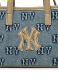  Túi Đeo Chéo MLB Classic Monogram Denim Embossed Mini Crossbody Bag New York Yankees 3ACRDM16N-50BLL L.Blue 