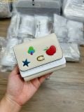  Ví Gập Coach Mila Small Flap Wallet With Sticker Print Chalk Multi CCD00 