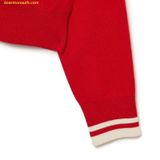  Áo Sweat MLB Women's Varsity Crop Half-Zip Sweater BOS (L.Red) 3FKPV0134-43RDL 