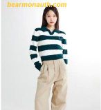  Áo Sweater Len SAPO Cable Semi-Open Sweater SPKWE49G40 - Xanh Green 