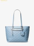  Túi Xách Michael Kors Jet Set Travel Medium Logo Embossed Leather Tote Bag Chabray 30S6GTVT6B 