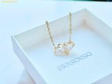  Dây Chuyền, Vòng Cổ Swarovski Mesmera necklace Heart, White, 18k gold finish 5733475 