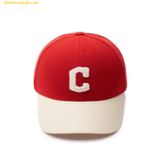  Mũ Lưỡi Trai MLB Varsity Wool Structure Ball Cap CLE (Red) 3ACPV0236-45RDS 