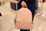  Balo Michael Kors Rhea Medium Color-Block Signature Logo Backpack 35S5GRAB6V Hồng Logo 