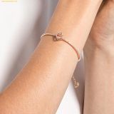  Vòng Tay, Lắc Tay Swarovski Una bangle Clover, Pink, 18k rose gold finish 5516476 