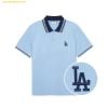 Áo Polo MLB Basic color blocking comfortable fit T-shirt LA (Sky blue) 3APQB0243-07SBS