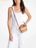  Túi Tote Michael Kors Small striped woven Tatum shoulder bag Radiant Marbled Orange 35S6GTAC1W 
