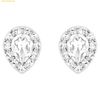  Bông Tai, Khuyên Tai Swarovski Latisha earring jackets Pear cut, White, Rhodium plated 5528494 