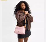  Túi Xách Coach Laurel Shoulder Bag In Signature Canvas With Charms Powder Pink CEL12 