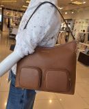  Túi Đeo Vai Michael Kors Merritt Large Pebbled Leather Cargo Shoulder Bag Luggage 35S6G0WL3L 