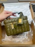  Túi Đeo Chéo JW PEI Cleo Woven Texture Box Shape Top Handle Bag - Olive Green 