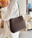  Túi Xách Michael Kors Pratt Medium Signature Logo Shoulder Bag Nâu Logo 