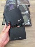  Ví Nam Michael Kors Men Rivington Billfold with Passcase Leather Đen Trơn 
