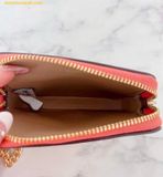  Ví Thẻ Coach Zip Card Case In Signature Canvas With Floral Print Hồng Nhạt 