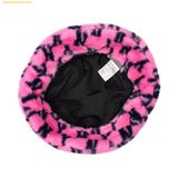  Mũ Bucket Lông MLB Monogram Mink Fleece Bucket Hats New York Yankees Pink 3AHTM0316-50PKD 