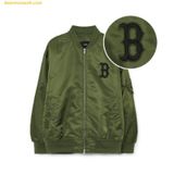  Áo Khoác gió MLB Basic Nylon Padded Flight Jacket BOS (Khaki) 3AJPB0331-43KAS Xanh Olive 