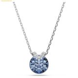  Dây Chuyền Swarovski Bella V pendant Round cut, Blue, Rhodium plated 5734232 