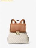  Balo Michael Kors Tribeca Small Signature Logo Backpack Vanila 30F5G2RB1B 