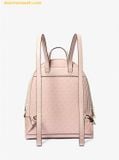  Balo Michael Kors Rhea Medium Color-Block Signature Logo Backpack 35S5GRAB6V Hồng Logo 