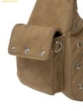  Túi Đeo Vai MLB Vintage Street Studded Hobo Bag Boston Red Sox Beige 3ABQVB26N-43BGM 