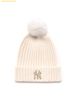 Mũ Len MLB Daily Pom Pom Beanie New York Yankees 3ABNB1556-50CRD Trắng
