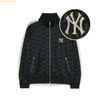 Áo Khoác Athleisure MLB Athleisure Classic Monogram Jacquard Jersey Stand-Neck Training Zip-Up NY (Black) 3ATRM0134-50BKS Đen