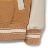  Áo Khoác Bomber MLB Basic Medium Logo Wool Varsity Jacket BOS (Sand) 