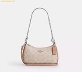  Túi Đeo Vai Coach Teri Mini Crossbody Bag In Signature Canvas CW323 Taupe 