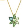 Dây Chuyền, Vòng Cổ Swarovski Gema Yellow Gold Tone Plated Green Flower Necklace 5658399