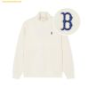 Áo Sweat MLB Basic Small Logo Half-zip Man-to-Man BOS Trắng Cream 3AMTB0241-43CRD