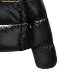  Áo Khoác Phao MLB Crop Glossy Curved Puffer Jacket New York Yankees Đen - 3FDJB2046-50BKS 