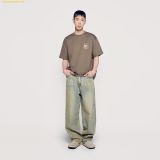  Áo Phông ADLV Rabbit Bear Doll Logo Short Sleeve T-Shirt Nâu 