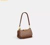  Túi Đeo Vai Coach Ashton Mini Shoulder Bag In Signature Canvas Vintage Brown CDB13 
