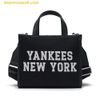 Túi Tote Vuông MLB Jacquard Varsity New York Yankees 3AORS024N-50BKS Màu Đen