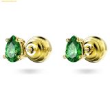  Bông Tai, Khuyên Tai Swarovski Chroma stud earrings Pear cut, Green, Gold-tone plated 5639120 