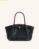  Túi Xách JW PEI Hana Medium Weave Texture Tote Bag Màu Đen 