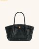  Túi Xách JW PEI Hana Medium Weave Texture Tote Bag Màu Đen 