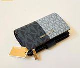  Ví Gập Bucket Michael MK Jet Set Medium Logo Wallet Navy Logo 