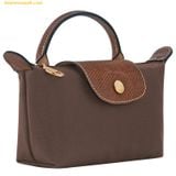  Túi Đeo Chéo Longchamp Le Pliage Original Pouch với tay cầm Mocha 