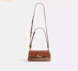  Túi Đeo Vai COACH Jet Shoulder Bag In Signature Canvas Tan Caramel CBA83 