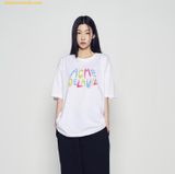  Áo Phông ADLV Animated Font Short Sleeve T-Shirt Trắng 