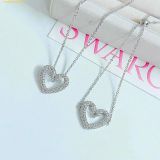  Dây Chuyền Swarovski Una Pendant Heart, Small, White, Rhodium Plated 5625533 