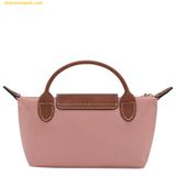  Túi Xách Longchamp Le Pliage Original Pouch With Handle Rosethe Size Mini (Pink Tea) - Recycled canvas 
