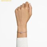  Lắc Tay, Vòng Đeo Tay Swarovski Sparkling Dance Bangle Round Cut, White, Rose Gold-Tone Plated 5497483 