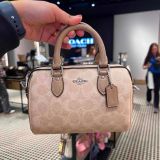  Túi Trống Đeo Chéo Coach Mini Rowan Crossbody Bag Sand Taupe Multi CW330 