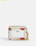  Ví Thẻ Coach Zip Card Case With Strawberry Print 