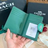  Ví Coach Medium Corner Zip Wallet In Signature Canvas 